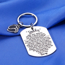 Load image into Gallery viewer, New Dad Gifts for Men Pregnancy Announcements Keychain First Time Dad Gifts from Baby Girl Boy Dad Birthday Gift Daddy Dad to Be Gifts Father Dad Christmas Gifts from Daughter Son Kids Valentines
