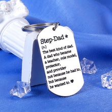 Load image into Gallery viewer, Step Dad Gifts Keychain Stepped Up Dad Gifts from Daughter Son Girlfriend Birthday Gifts for Dad Daddy Husband Him Men Stepdad Bonus Dad Gifts Christmas Gifts for Grandpa Papa Gifts Father Day Gifts
