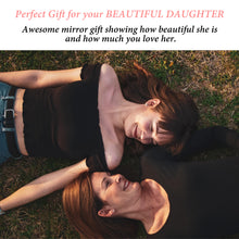 Load image into Gallery viewer, Lucullan Lepole Daughter Gift from Mom Rose Gold Compact Mirror Girls Bonus Daughter Gifts for Grown Daughter Birthday Graduation Valentines Day Gifts for Her Daughter in Law Teen Girls Gift Ideas
