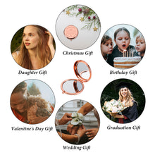 Load image into Gallery viewer, Lucullan Lepole Daughter Gift from Mom Rose Gold Compact Mirror Girls Bonus Daughter Gifts for Grown Daughter Birthday Graduation Valentines Day Gifts for Her Daughter in Law Teen Girls Gift Ideas
