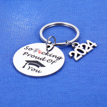 Load image into Gallery viewer, Lucullan Lepole Funny Graduation Gifts for Her Him Class of 2024 Keychain Gifts for Son Daughter from Mom Dad Christmas Gifts
