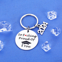 Load image into Gallery viewer, Lucullan Lepole Funny Graduation Gifts for Her Him Class of 2024 Keychain Gifts for Son Daughter from Mom Dad Christmas Gifts
