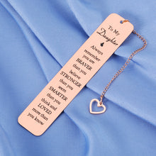 Load image into Gallery viewer, Stocking Stuffers for Teen Girls Inspirational Bookmarks for Book Lovers Daughter Gift from Mom Xmas Gifts for Women Daughter in Law Gifts Bonus Daughter Gifts 16 18th 21st Birthday Gifts for Daughter
