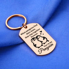 Load image into Gallery viewer, Lucullan Lepole Cute Valentines Gifts for Him Her Keychain Penguin Lovers Gifts for Boyfriend Girlfriend Birthday Gifts Wife
