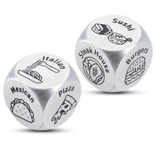 Load image into Gallery viewer, Valentine Gifts for Men Women Couples Gifts Dice Food Decision Maker Valentines Day Date Night Ideas Wedding Engagement Gift Husband Wife Boyfriend Girlfriend Birthday Gifts for Friends Female Family
