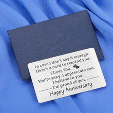 Load image into Gallery viewer, Valentines Day Gifts for Wife Anniversary Cards for Husband Boyfriend Girlfriend Birthday Gifts Fiancee Fiance Gifts for Him Her Mini Love Note Wedding Gifts for Bride and Groom Cute Couple Gifts
