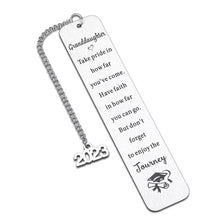 Load image into Gallery viewer, Best Graduation Gifts for Girls Book Marks for Book Lovers Graduation Gifts for Her 2023 College Middle High School Granddaughter Gifts from Grandma Grandpa Inspirational Gifts for Women Master PHD
