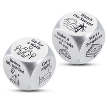 Load image into Gallery viewer, Couple Gifts Funny Gifts for Men Women Decision Maker Dice 11th Anniversary Steel Gifts for Husband Wife Date Night Gifts Boyfriend Girlfriend Birthday Gifts Valentines Day Gifts for Him Her Christmas
