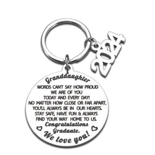 Load image into Gallery viewer, Graduation Gifts for Her 2023 High School College Graduation Keychain 2023 Granddaughter Gifts from Grandma Grandpa Grandparents Best Graduation Gifts for Girls Senior Year Graduate Gifts Grad Gifts
