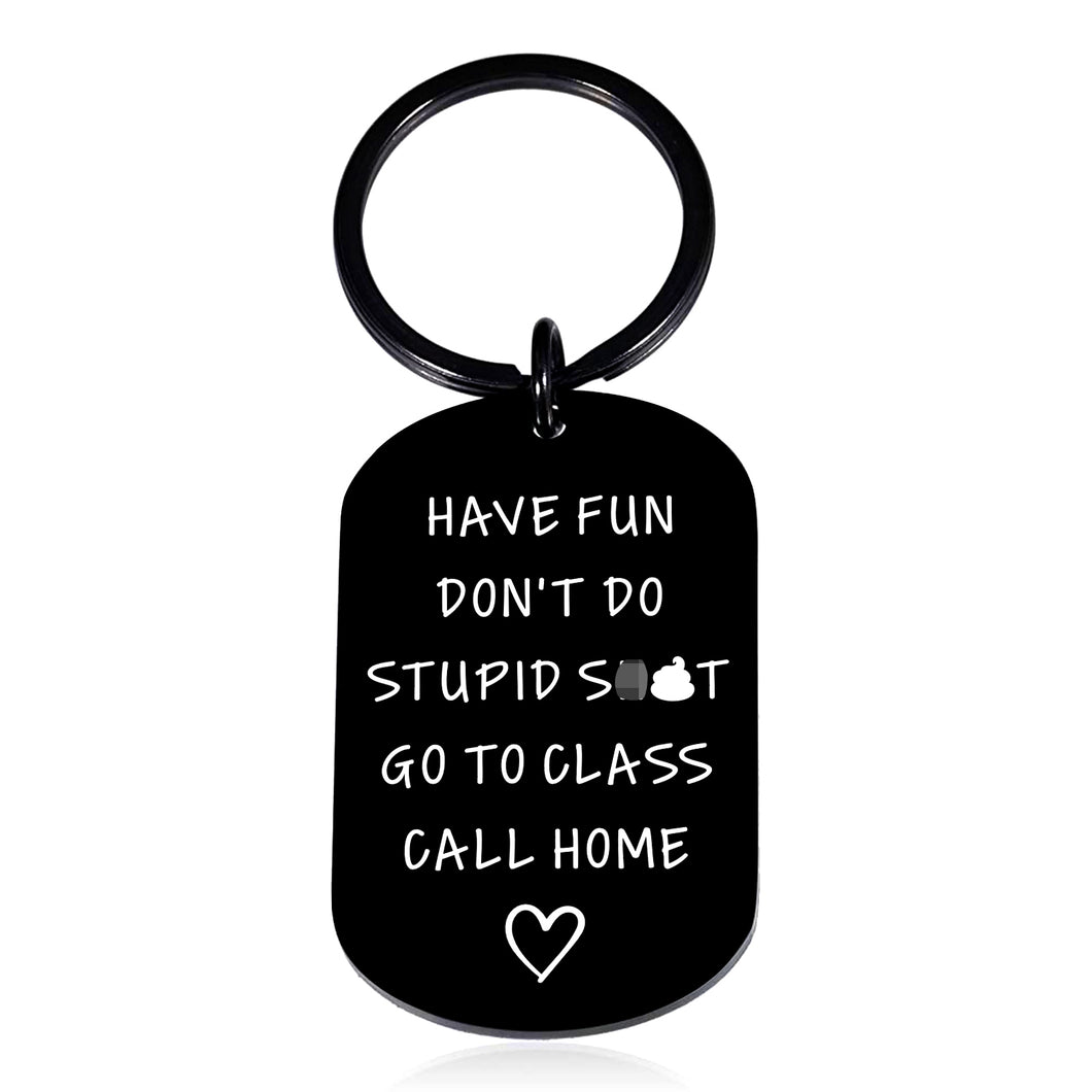 Back to School Supplies College Student Funny Keychain Gag Gifts for Son Daughter Birthday Gifts Teen Girl Gifts for Teenage Boys High School Graduate Gift Ideas Off to College Graduation Present