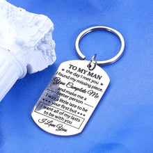 Load image into Gallery viewer, Valentines Day Gifts for Him Husband Gifts from Wife My Man Keychain Birthday Gifts for Men Couples Christmas Gifts for Boyfriend from Girlfriend Anniversary Wedding Gifts for Her Groom Fiance Gifts
