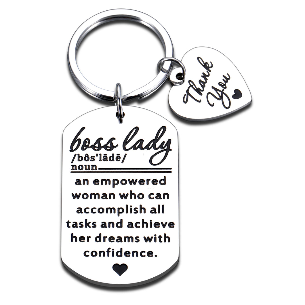 Best Boss Gifts for Women Boss Lady Keychain Thank You Gifts for Women Retirement Gifts Bosses Day Gifts for Women Birthday Gift Farewell Gifts for Coworkers Christmas Stocking Stuffers Valentines Day