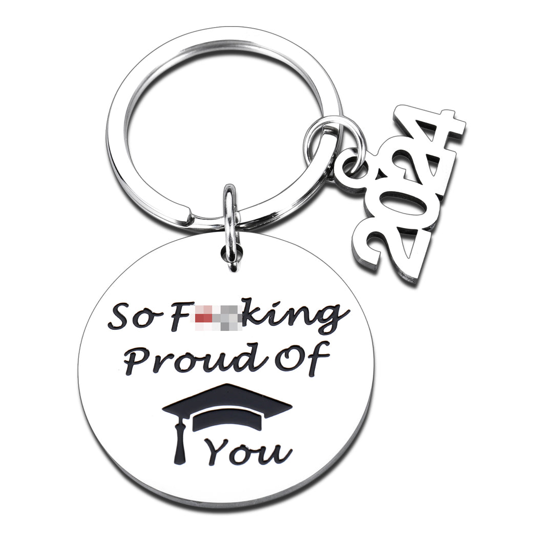 Lucullan Lepole Funny Graduation Gifts for Her Him Class of 2024 Keychain Gifts for Son Daughter from Mom Dad Christmas Gifts