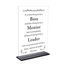 Load image into Gallery viewer, Bosses Day Gifts for Women Boss Day Decorations for Office Boss Lady Gifts for Women Best Boss Gifts for Women Mens Gifts for Birthday Leaving Thank You Gift Boss&#39;s Day Gifts for Her Him Mentor Leader
