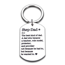 Load image into Gallery viewer, Step Dad Gifts Keychain Stepped Up Dad Gifts from Daughter Son Girlfriend Birthday Gifts for Dad Daddy Husband Him Men Stepdad Bonus Dad Gifts Christmas Gifts for Grandpa Papa Gifts Father Day Gifts
