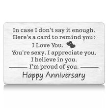 Load image into Gallery viewer, Valentines Day Gifts for Wife Anniversary Cards for Husband Boyfriend Girlfriend Birthday Gifts Fiancee Fiance Gifts for Him Her Mini Love Note Wedding Gifts for Bride and Groom Cute Couple Gifts
