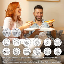 Load image into Gallery viewer, Valentine Gifts for Men Women Couples Gifts Dice Food Decision Maker Valentines Day Date Night Ideas Wedding Engagement Gift Husband Wife Boyfriend Girlfriend Birthday Gifts for Friends Female Family
