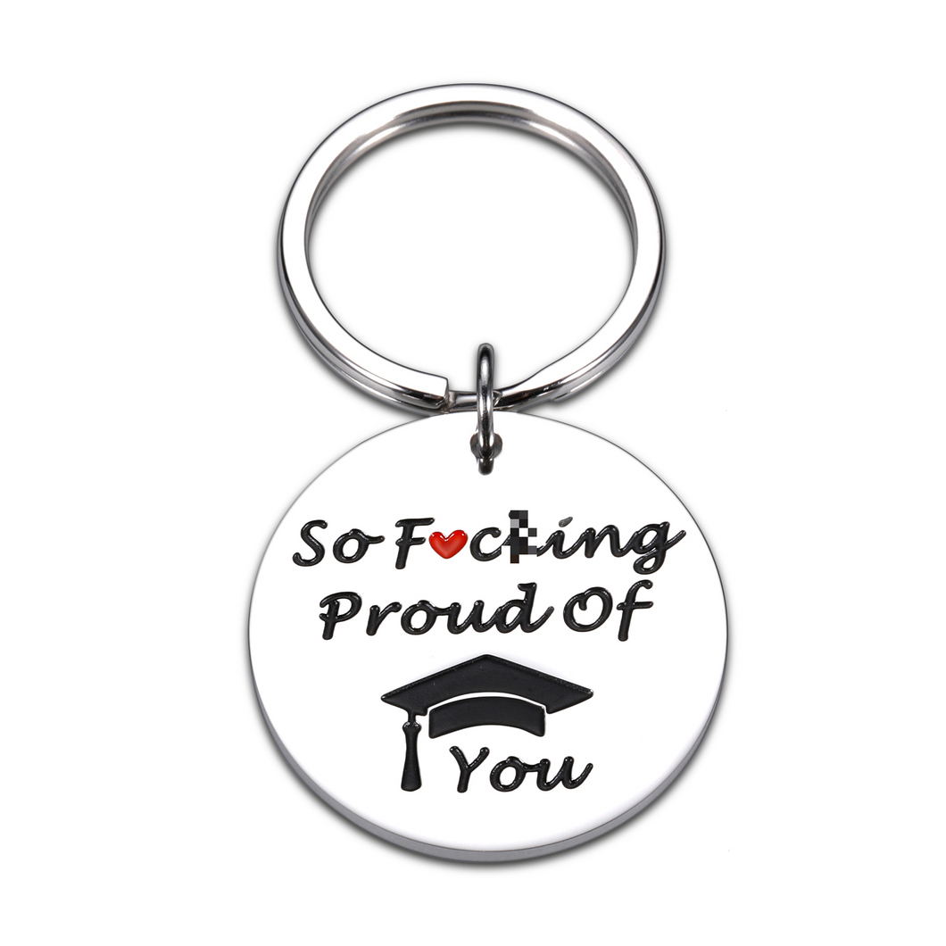 Funny Graduation Gifts for Her Him Class of 2023 Keychain High School College Grad Gifts for Senior Women Men Best Friends Masters Student Graduate Gifts for Son Daughter from Mom Dad Christmas Gifts