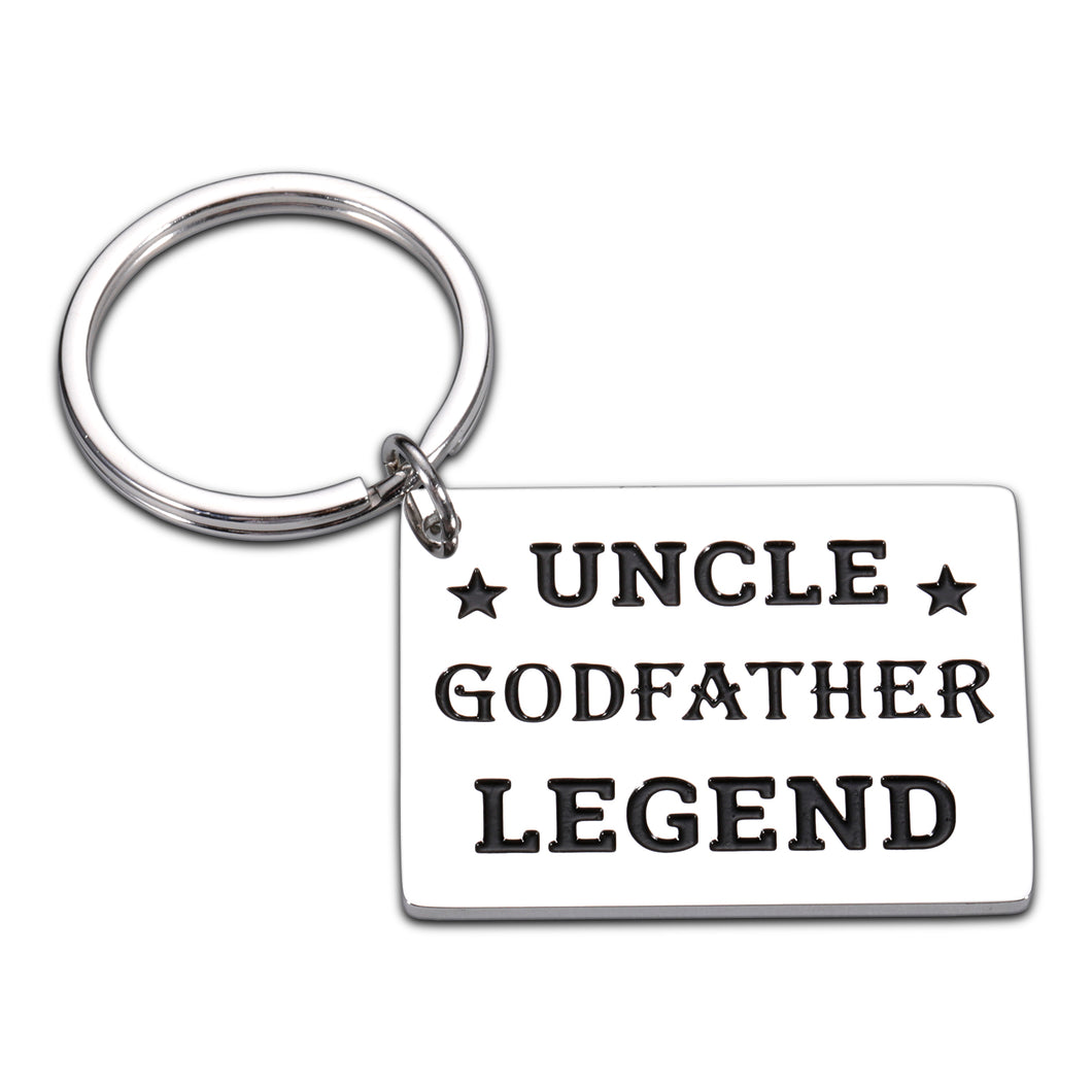 Uncle Gifts from Niece Nephew Uncle Keychain Birthday Gifts for Uncle from Kids Godfather Gifts from Godchild for Baptism Godson Goddaughter Christmas Presents Keyring Uncle Godfather Legend