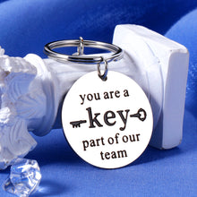 Load image into Gallery viewer, Employee Appreciation Gifts for Coworkers Leaving Keychain Thank You Gifts for Men Women Birthday Gifts for Female Boss Office Holiday Gifts for Coworkers Friends Christmas Gifts Double Sided
