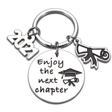 Load image into Gallery viewer, College Graduation Gifts for Her Him 2021 Grad Keychain for College Graduation Gifts for College Students Females High School Graduation Gifts for Seniors Women Teen Boys Girls Enjoy The Next Chapter
