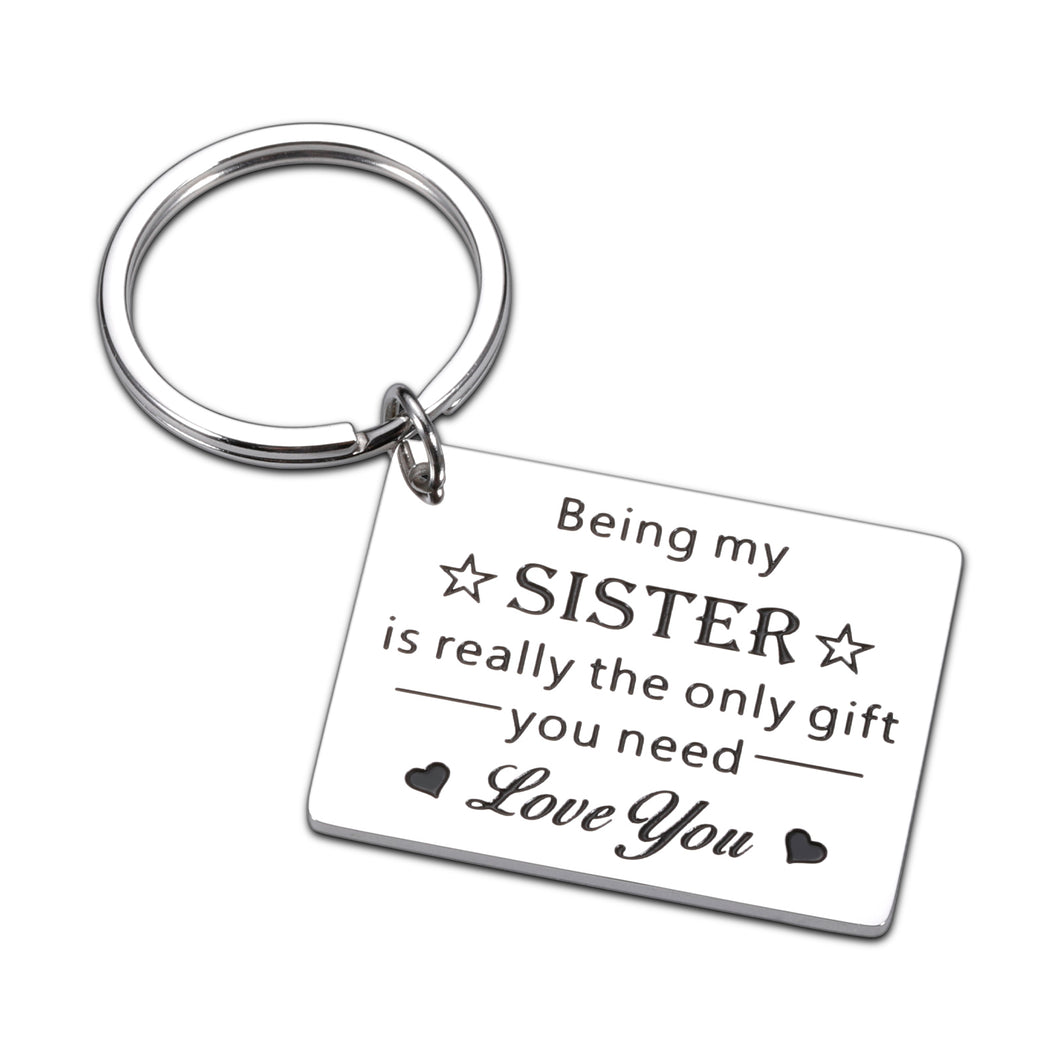 Sister Birthday Gifts from Sister Gifts for Sister in Laws Love Keychain Big Sister Gifts for Little Girls Sisters’ Day Soul Sister Gifts from brother Back to School Christmas Present Girl Friends Day