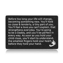 Load image into Gallery viewer, New Daddy Gifts for Men from Wife Wallet Insert Card for First Time Fathers Day Gifts Dad to Be New Baby Birth Pregnancy Announcement for Him Expectant Dad Daddy Birthday Mini Love Note
