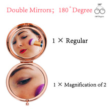 Load image into Gallery viewer, Lucullan Lepole Mom Gifts from Daughters I Love You Mom Rose Gold Compact Mirror Mom Birthday Gifts for Mom from Son Mother of The Bride Gifts for Mother in Law Stocking Stuffers for Women
