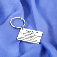 Load image into Gallery viewer, Thank You Gifts for Women Christmas Gift for Boss Mentor Keychain Supervisor Leader Appreciation Present for Boss Lady Coach Teacher Retirement Gifts for Coworkers Leaving Going Away Birthday Keyring
