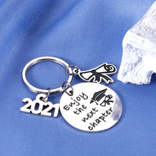 Load image into Gallery viewer, College Graduation Gifts for Her Him 2021 Grad Keychain for College Graduation Gifts for College Students Females High School Graduation Gifts for Seniors Women Teen Boys Girls Enjoy The Next Chapter
