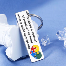 Load image into Gallery viewer, Teacher Appreciation Gifts Autism Keychain for Women Men Autism Awareness Teacher Speech Therapist Thank You Gift for Special Education Teachers for World Autism Awareness Day Month Teacher’s Day
