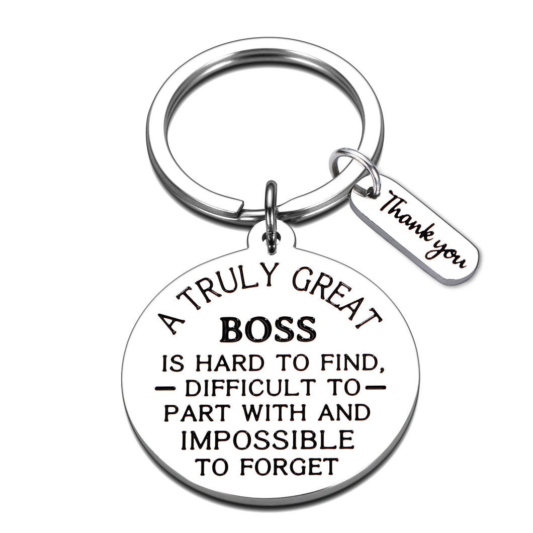 Thank You Gifts for Boss Male Gift Keychain for Boss Woman Retirement Gifts for Men Boss Christmas Gifts for Mentor Leader Boss Lady Gifts for Women Birthday Valentines Present for Supervisor Him Her