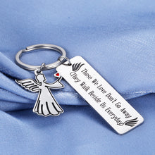 Load image into Gallery viewer, Mom Dad Memorial Gift Sympathy Keychain In Memory of Grandpa Grandma for Grieving Friends Loss Loved One Step Father Mother Baby Son Daughter in Law Those We Love Don’t Go Away Funeral Remembrance
