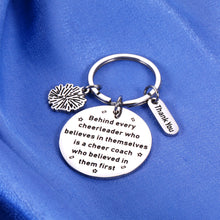 Load image into Gallery viewer, Cheer Coach Gift Cheer Keychains Cheerleader Appreciation Gifts for Coach Thank You Gift Cheerleading Gifts Birthday Graduation End of Season Senior Night Gifts for Cheer Coach Christmas Thanksgiving
