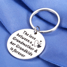 Load image into Gallery viewer, Grandma Gifts for Her Keychain Nana Gifts for Grandma Christmas Gifts Grandmother Birthday Gifts from Granddaughter Grandson Grandkids Granny Gifts from Grandchildren Gigi Gifts for Grandma Keyring
