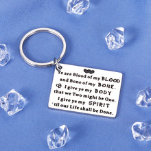 Load image into Gallery viewer, Outlander Gifts for Women Love Keychain for Boyfriend from Girlfriend Wedding Present for Wife Husband Engagement Gift for Bride Groom Fiance Fiancee Celtic Wedding Vows for My Sassenach
