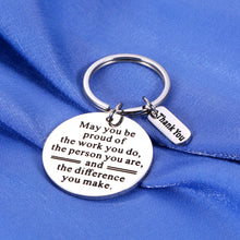 Load image into Gallery viewer, Employee Appreciation Gifts for Coworkers Leaving Keychain Thank You Gifts for Men Women Birthday Gifts for Female Boss Office Holiday Gifts for Coworkers Friends Christmas Gifts Double Sided
