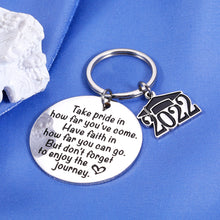 Load image into Gallery viewer, Graduate Gifts for Daughter Son Class of 2022 Keychain College Graduation Gifts for Him Her Boys Girls Junior High School Grad Gifts Master Gifts for Nurse Medical Student Senior 2022 for Women Men
