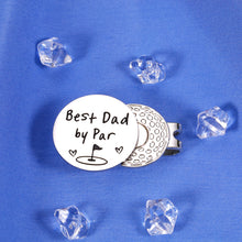 Load image into Gallery viewer, Fathers Day Present for Husband from Wife Gag Gifts for Dad from Daughter Best Dad by Par Golf Ball Marker New Daddy Birthday Gifts for First Time Dad to Be Valentines Day Christmas Magnetic Hat Clip
