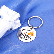 Load image into Gallery viewer, Valentines Day Gifts for Boyfriend from Girlfriend Keychain Wife Anniversary Present for Her Birthday Gifts for Husband Groom Wedding Day Gifts for Bride to Be Fiance Fiancee gifts for him Pizza Lover
