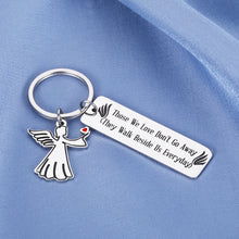 Load image into Gallery viewer, Mom Dad Memorial Gift Sympathy Keychain In Memory of Grandpa Grandma for Grieving Friends Loss Loved One Step Father Mother Baby Son Daughter in Law Those We Love Don’t Go Away Funeral Remembrance

