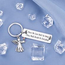Load image into Gallery viewer, Mom Dad Memorial Gift Sympathy Keychain In Memory of Grandpa Grandma for Grieving Friends Loss Loved One Step Father Mother Baby Son Daughter in Law Those We Love Don’t Go Away Funeral Remembrance
