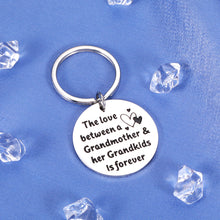 Load image into Gallery viewer, Grandma Gifts for Her Keychain Nana Gifts for Grandma Christmas Gifts Grandmother Birthday Gifts from Granddaughter Grandson Grandkids Granny Gifts from Grandchildren Gigi Gifts for Grandma Keyring
