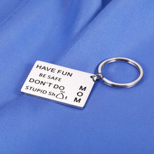 Load image into Gallery viewer, Christmas Gifts for Teenage Girls Boys Funny Don&#39;t Do Stupid Keychain Birthday Gifts for Son Adult from Mom Back to School Gifts for Daughter Senior 2022 Mother to Kids Gag Gifts Sweet 16 Present
