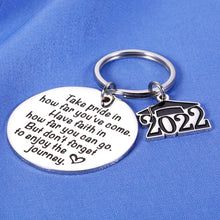 Load image into Gallery viewer, Graduate Gifts for Daughter Son Class of 2022 Keychain College Graduation Gifts for Him Her Boys Girls Junior High School Grad Gifts Master Gifts for Nurse Medical Student Senior 2022 for Women Men
