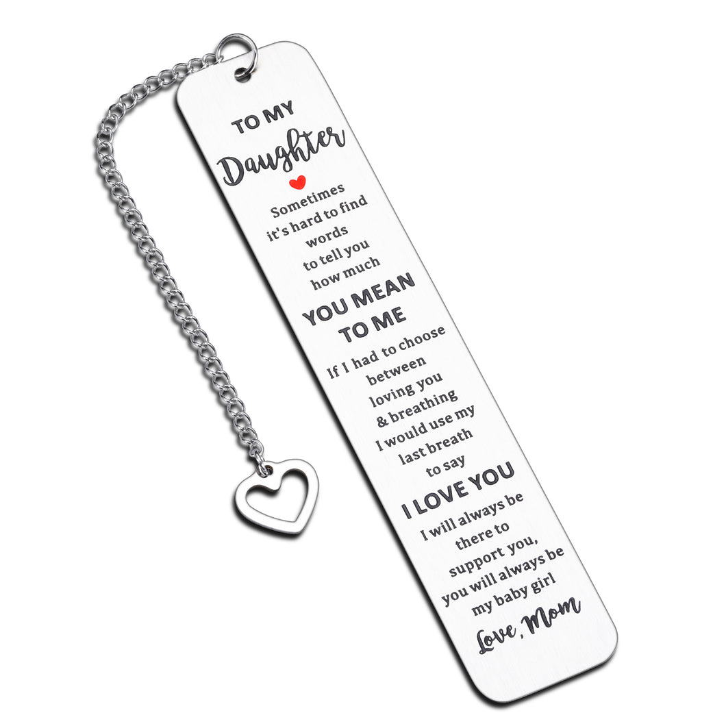 to My Daughter Gifts Christmas Gifts for Teenage Girls Bookmarks for Book Lovers Stocking Stuffers for Teens Birthday Gifts for Daughter Inspirational Gifts Graduation Gifts for Her Mothers Day Gifts