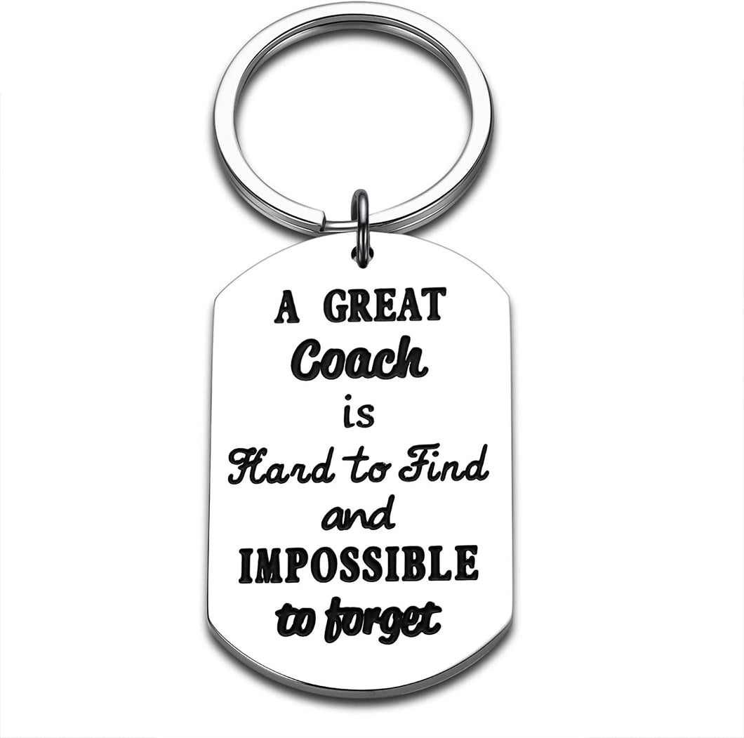 Valentines Day Gifts for Coach Birthday Keychain Men Women Basketball Football Baseball Swimming Coach Thank You Present from Boys Girls A Great Coach Is Hard to Find Referee New Year Keyring