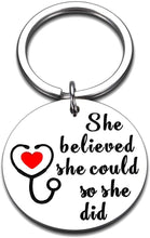 Load image into Gallery viewer, Inspirational Valentines Gifts Keychain for Nurse Graduate for Women Teen Girls Practitioner RN Medical Student Graduation Gift for Best Friends BFF Sister Daughter Mother Birthday Christmas Keyring
