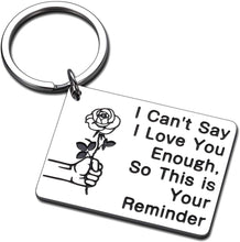 Load image into Gallery viewer, Boyfriend Birthday Christmas Keychain from Girlfriend Valentines Anniversary Husband Wife Gifts for Her Him Birthday Fiancee Fiance Bride Groom Wedding Long Distance Relationship Friends Present
