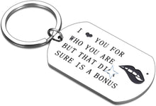 Load image into Gallery viewer, Funny Couple Keychain Boyfriend Husband Men Christmas Gifts from Girlfriend Wife Women I Love You for Who You are But That Sexy Lover Birthday Keychains Gift Keyring Present
